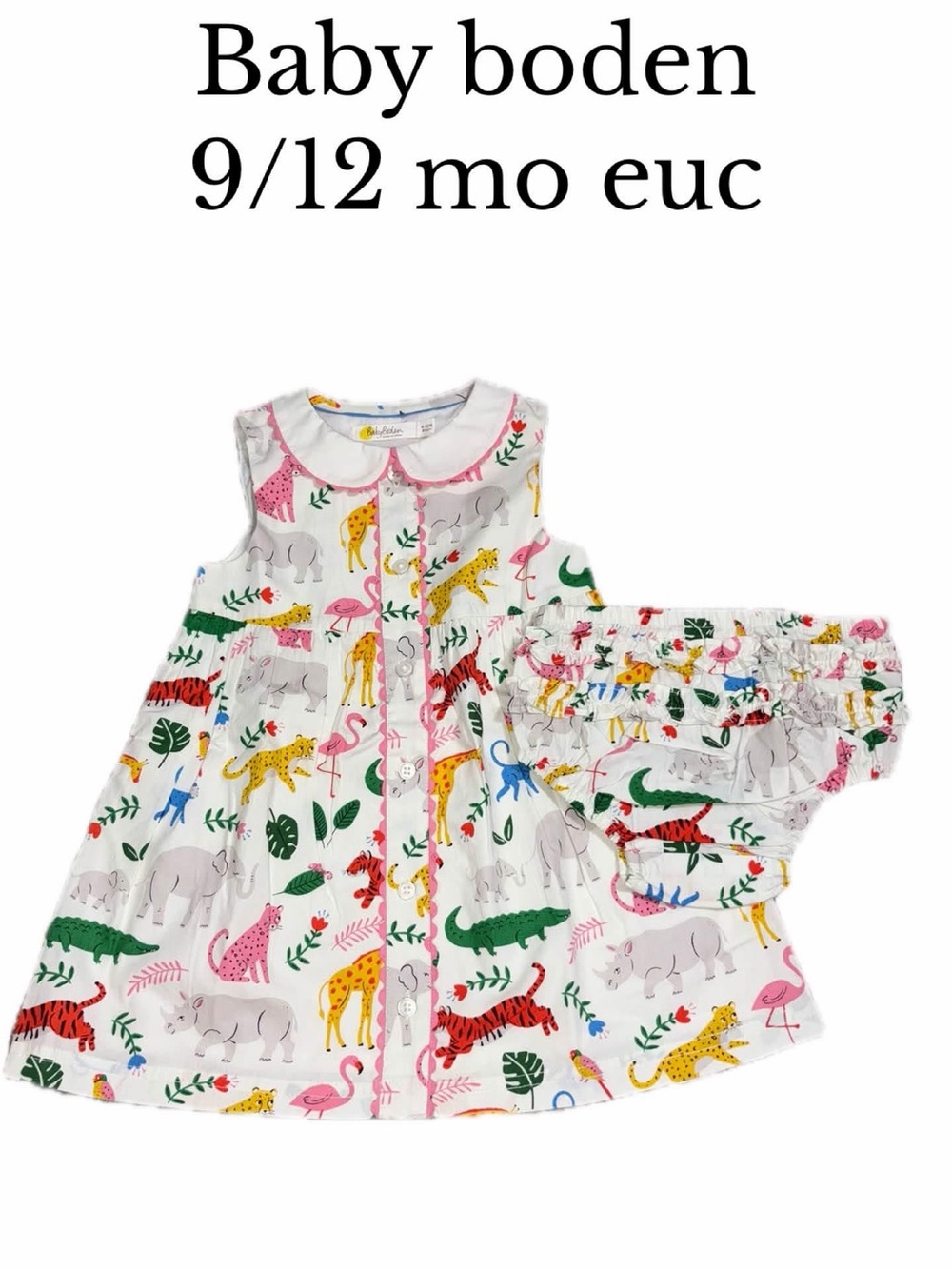 Baby boden animal dress and bloomers